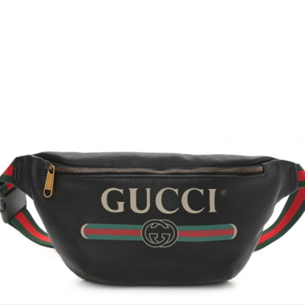 Gucci calfskin waist bag black